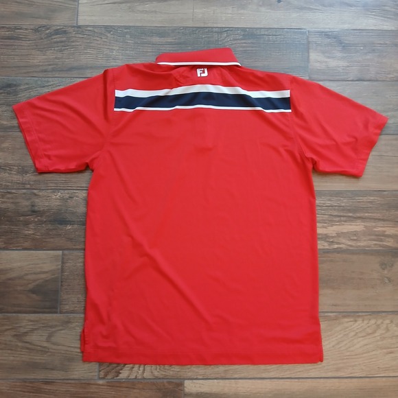 FootJoy Polo Mens Large Red Santa Lucia River Club Performance Stretch Flex - Picture 7 of 10